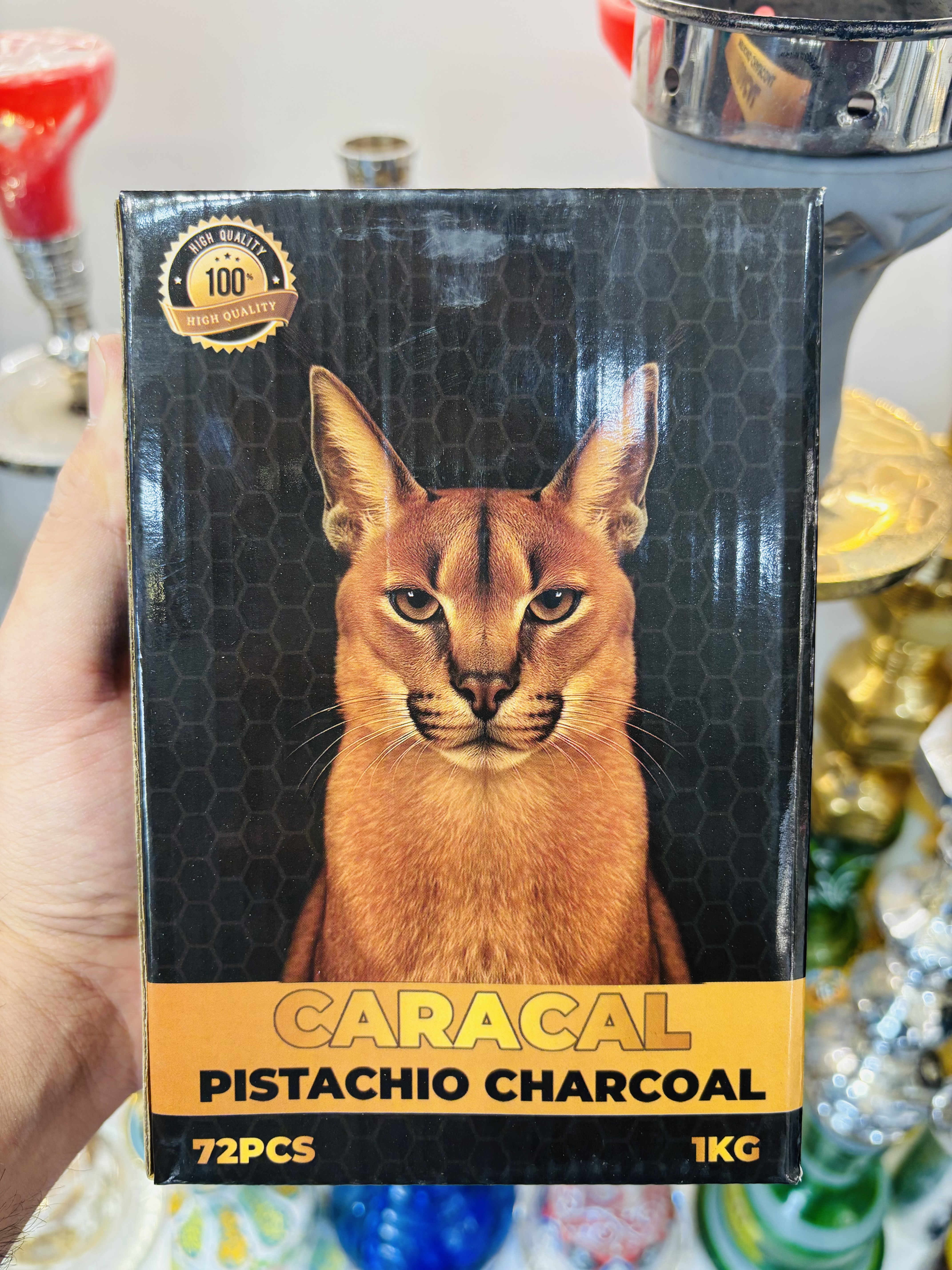 زغال نارگیل CARACAL بسته بندی ۱کیلویی