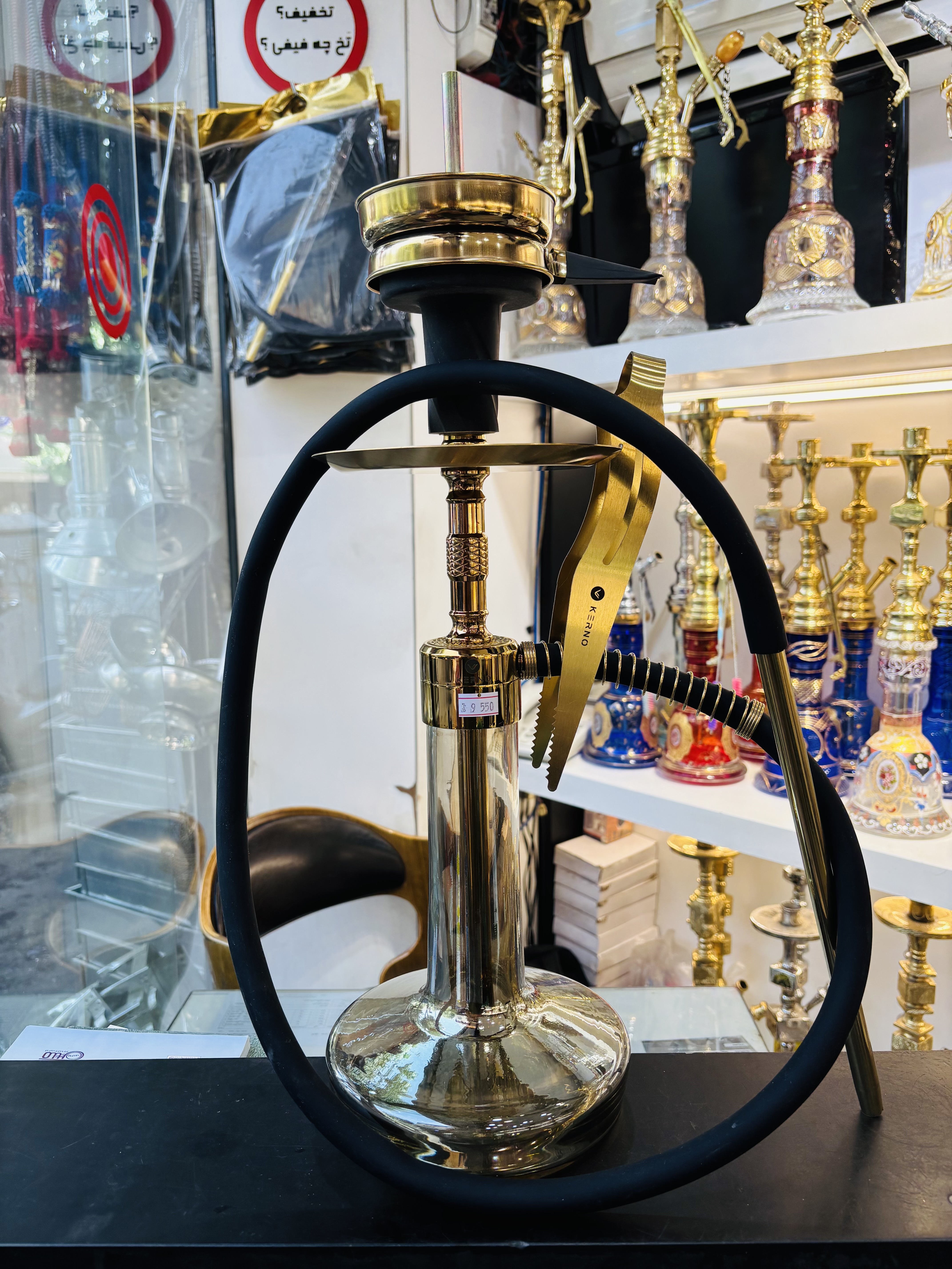کرنو مدیوم مدل بوگاتی رنگ طلایی شیشه دودی پک کامل(اورجینال)